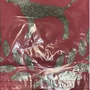 T-shirt Manches Longues Victoria's Secret Rose Pailleté Baylor Campus - Neuf Avec étiquettes